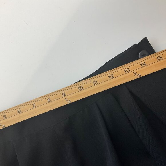 Vintage Rafaella M Made Italy Black Wool A-Line Full Midi Skirt Preppy Old Money - Picture 9 of 12